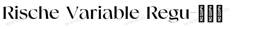 Rische Variable Regu字体转换